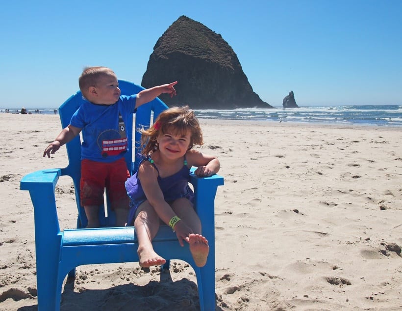 Cannon Beach Oregon Blue Chair