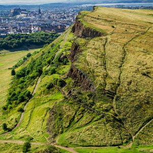 Top of Arthurs Seat in Edinburgh Scotland