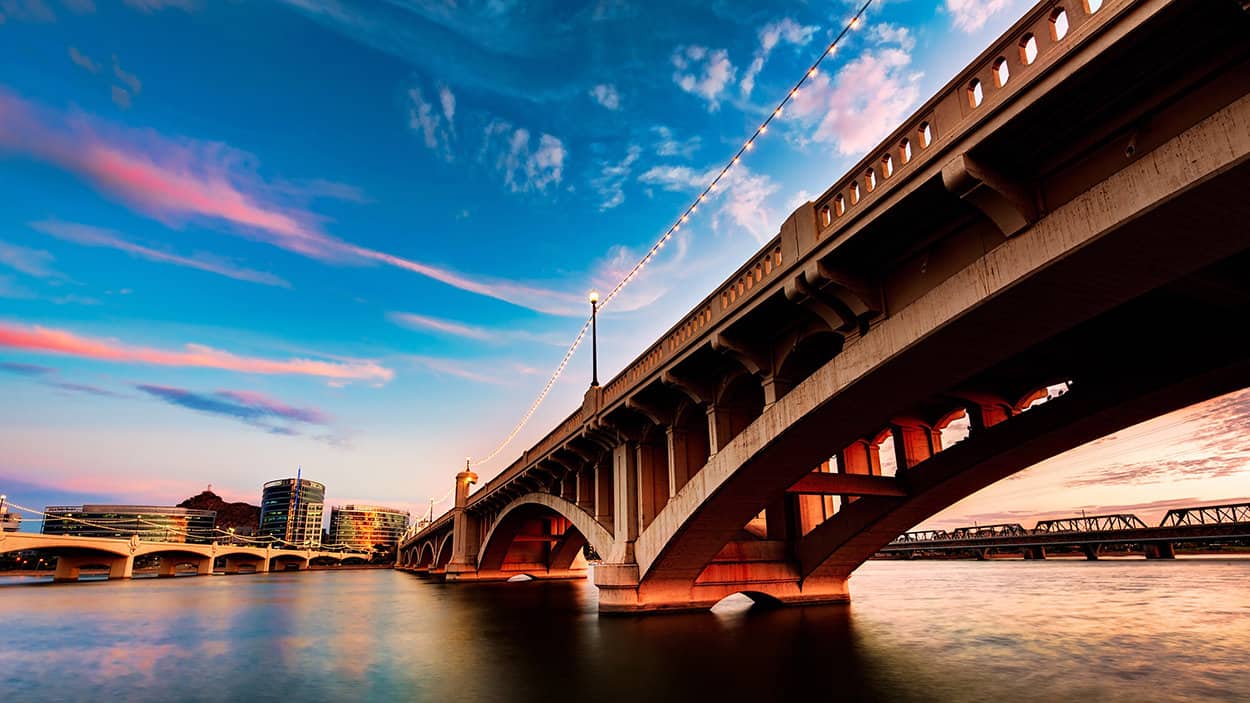 Tempe Town Lake in Tempe Arizona