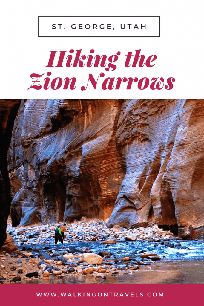 The Narrows of Zion National Park: Hiking the Zion Narrows is one thing every woman should do at least once, with and without her family hikes. Find out why the Narrows hike is one of the top slot cavern hikes in America. #narrows #slotcaverns #utah #zion