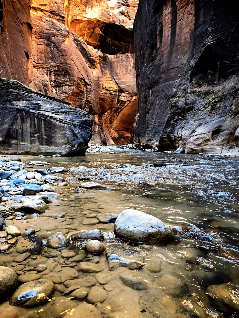 Hiking the Zion Narrows Zion National Park Utah