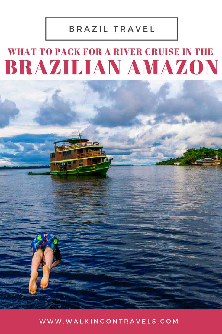 What to pack for a Brazil vacation in the Amazon. Whether you are trekking through the jungle or cruising down the river on an Amazon River Cruise you will need this packing list to make sure you don't forget any of the essentials (and more) on your trip. #amazon #brazil #packinglist
