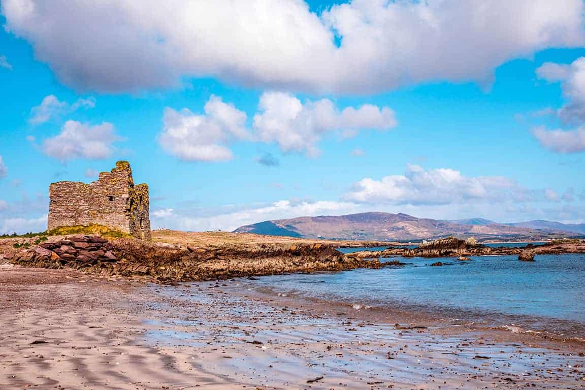 Beautiful coastline at the Ring of Kerry, Ireland. Huge cliffs at the Ring  of Kerry Ireland. View on the Skellig Islands. Photos | Adobe Stock