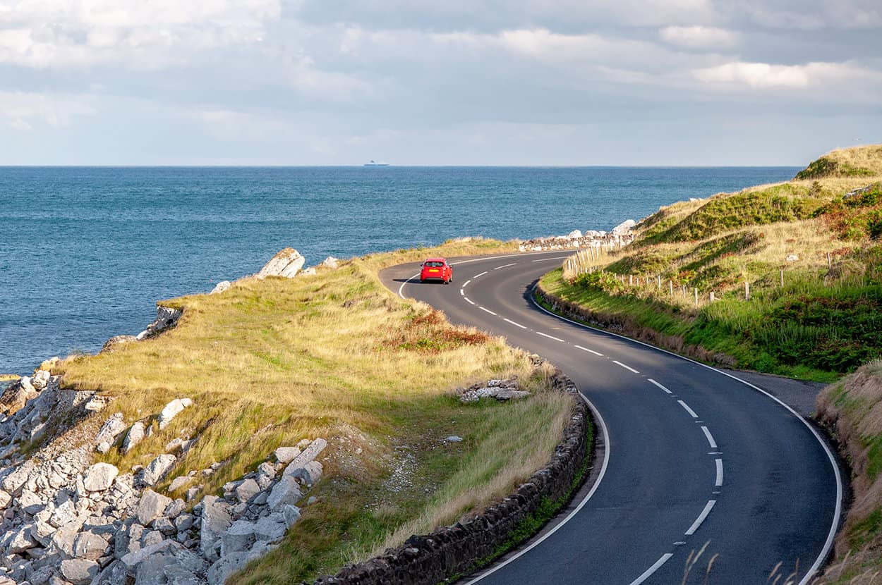 How to book a rental Car Ireland - Northern Ireland Causeway Coastal Route Atrium Coastal Road