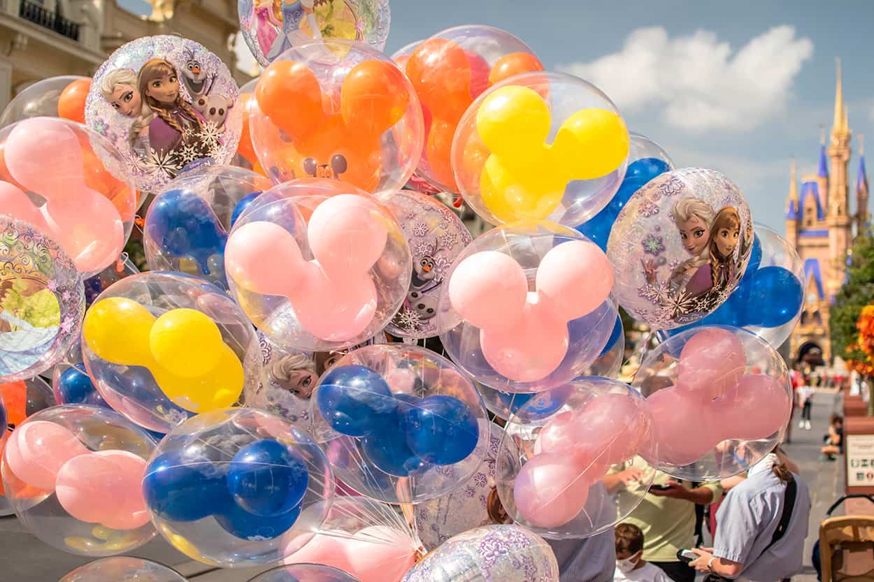 Disney balloons at Walt Disney World Magic Kingdom