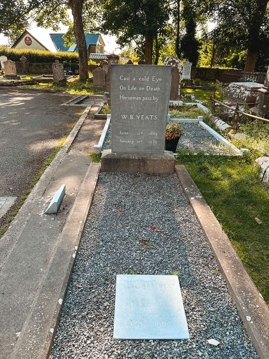 WB Yeats grave at DRUMCLIFFE CHURCH Sligo Ireland