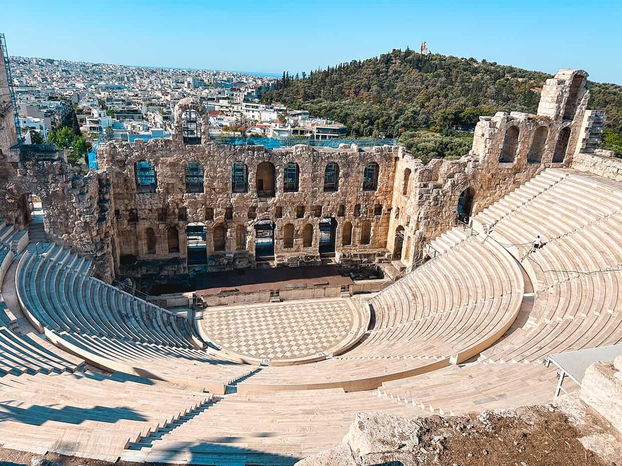 ODEON OF HERODES ATTICUS in Athens Greece