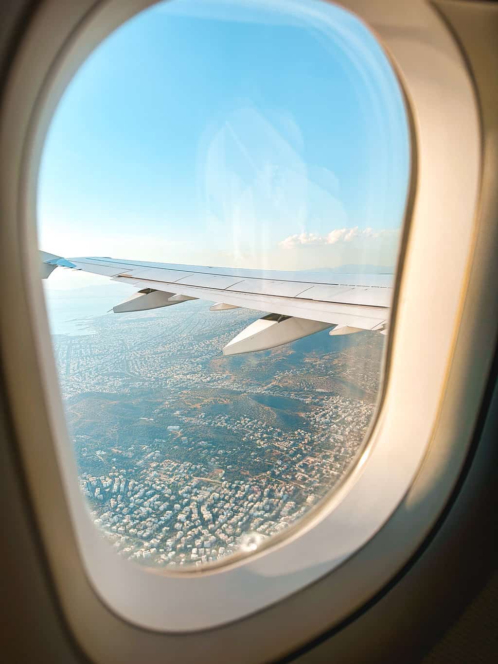 Flight to Athens Greece- photo credit Keryn Means of Twist Travel Magazine