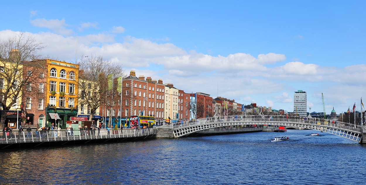 Bridges over the River River Liffey in Dublin Ireland