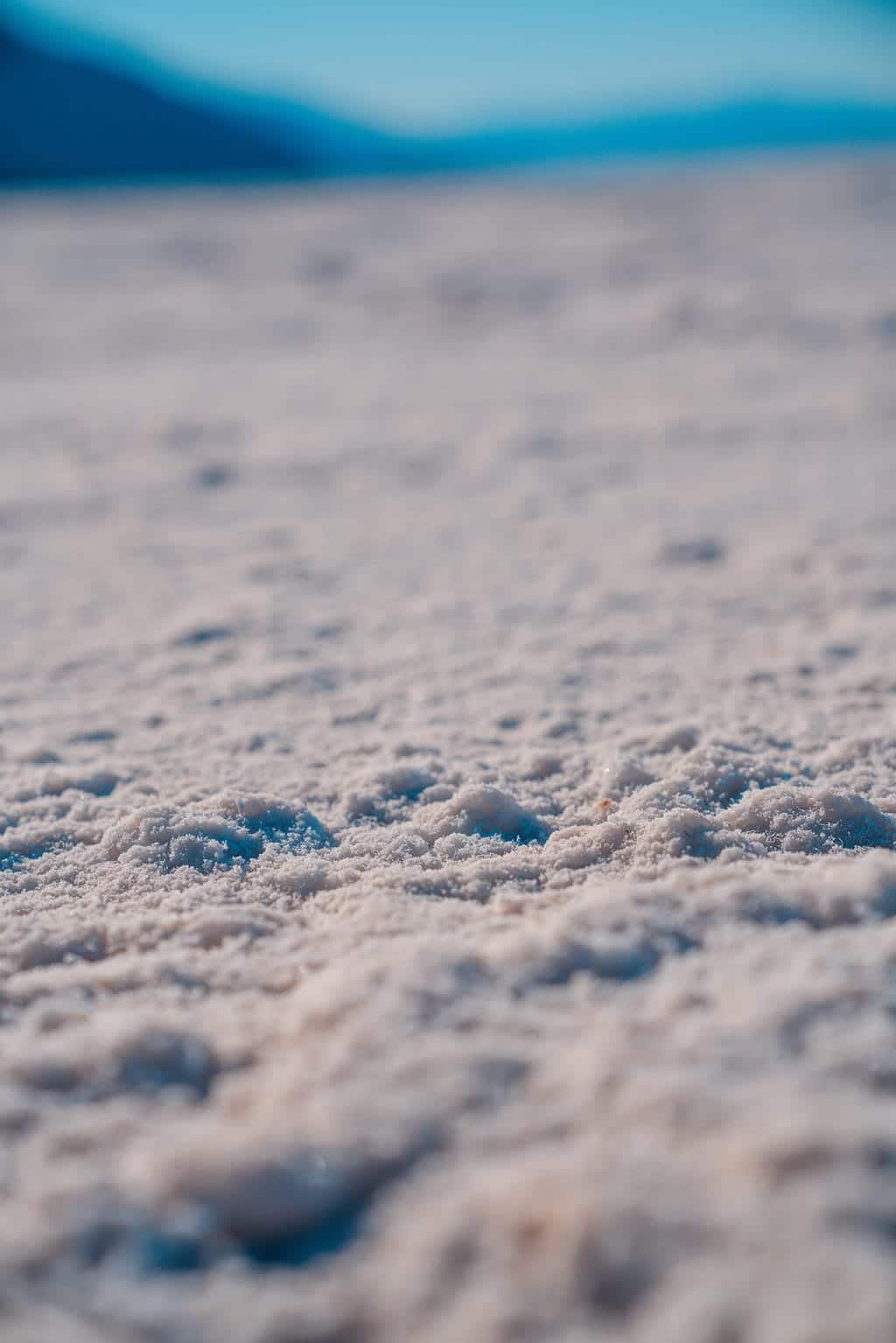Salt crystals at Badwater Basin in Death Valley National Park California