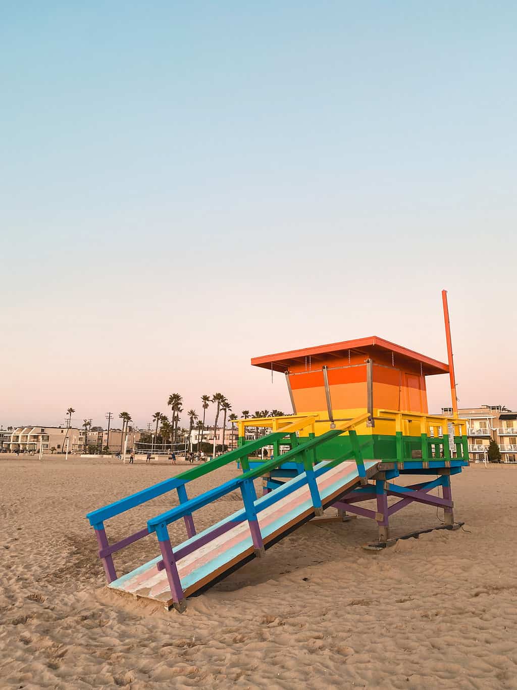 Hermosa Beach Rainbow Lifeguard Stand