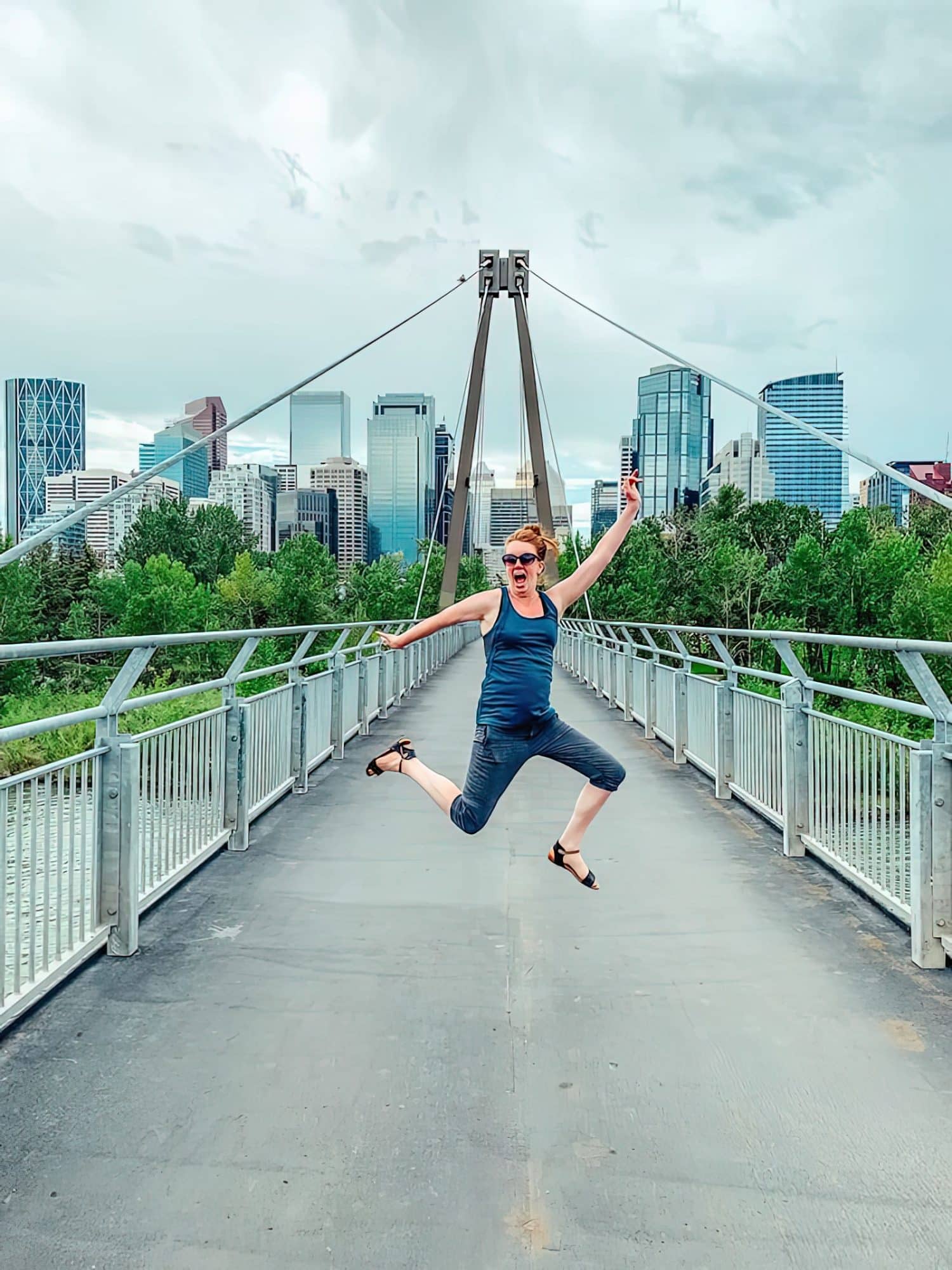 What to Do in Calgary: A Girls' Trip Guide to Alberta's Most Underrated City 2 Keryn jumping her way to Prince