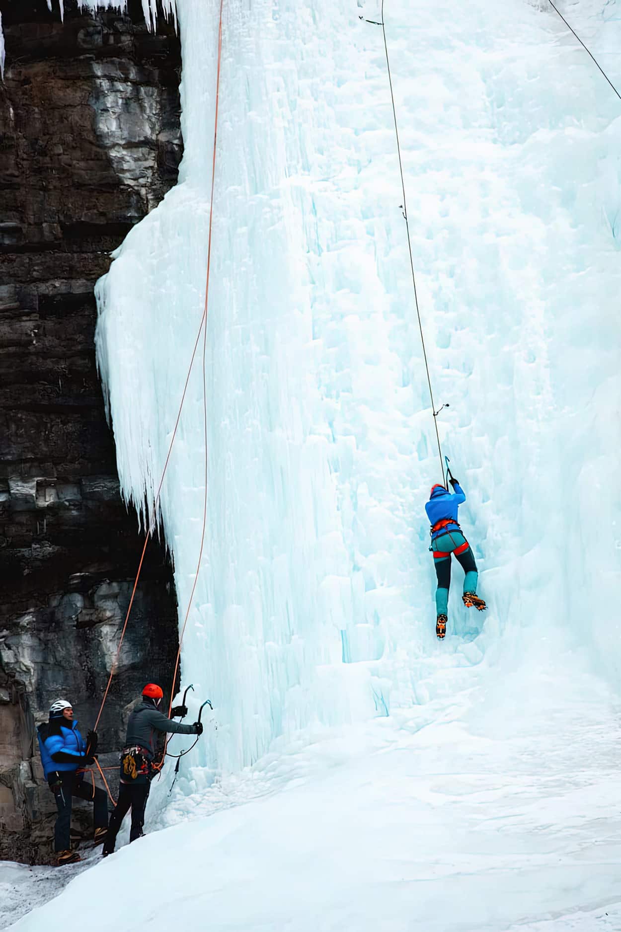 What to Do in Calgary: A Girls' Trip Guide to Alberta's Most Underrated City 15 Johnston Canyon Ice Climbing in Alberta