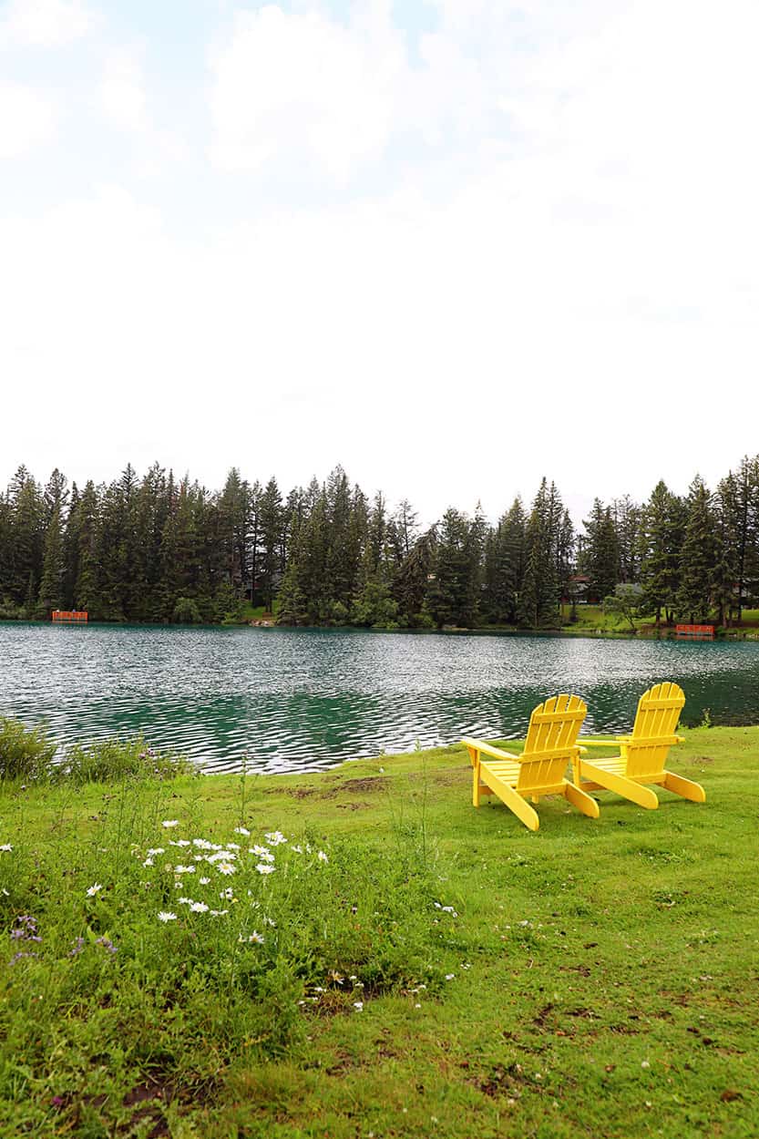 Jasper National Park Jasper Park Lodge Lake in Alberta Canada