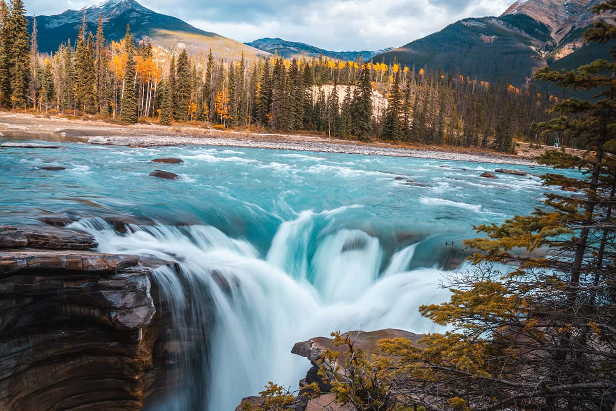 Athabasca Falls in Jasper National Park Alberta Canada