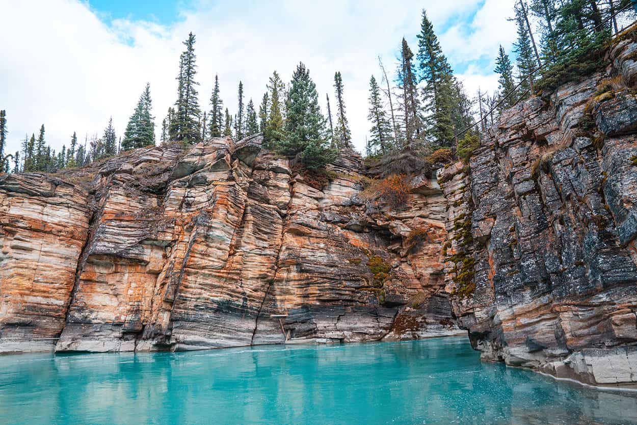 Athabasca Falls in Jasper National Park Alberta Canada