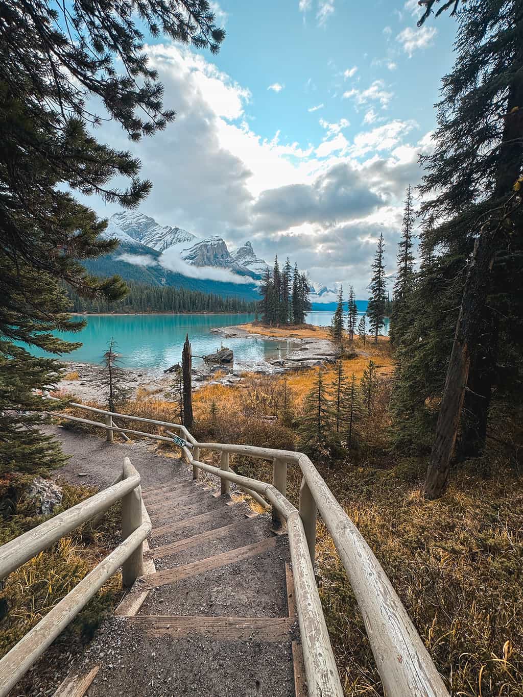 Spirit Island Maligne  Lake in Jasper National Park Alberta Canada