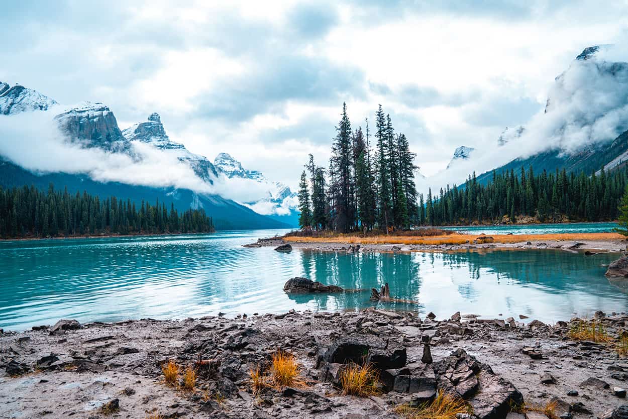 Spirit Island Maligne lake Jasper National Parks Alberta Canada