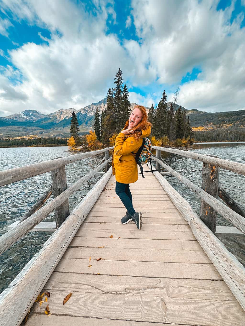 Pyramid Island Pyramid Lake in Jasper National Park Alberta Canada