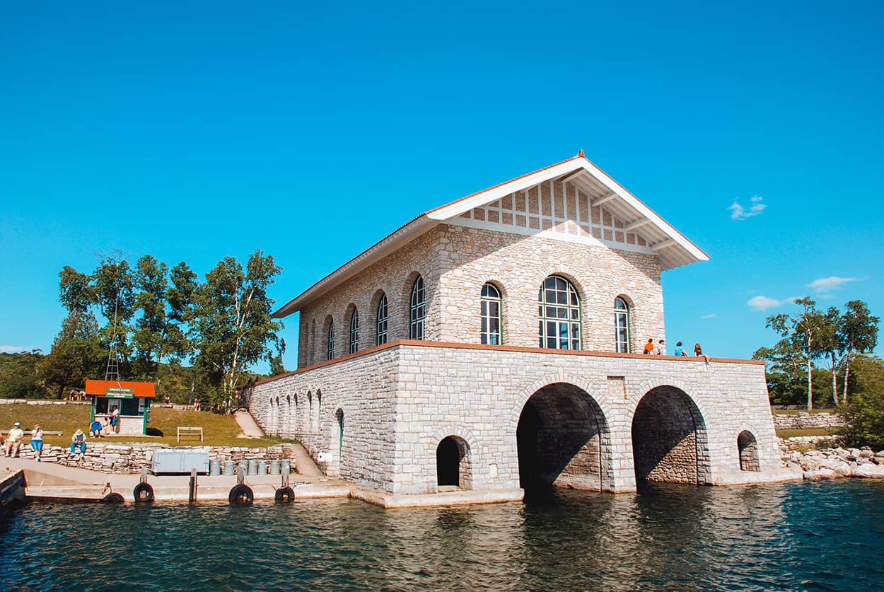 Viking Boathouse in Rock Island State Park in Door County Wisconsin