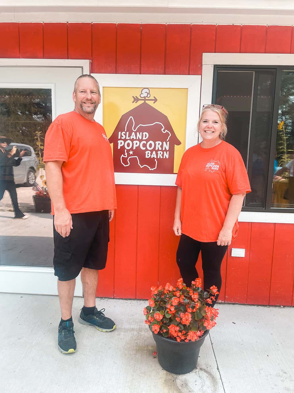 Island Popcorn Bar owners Lenny and Erica Sawosko in Door County Wisconsin