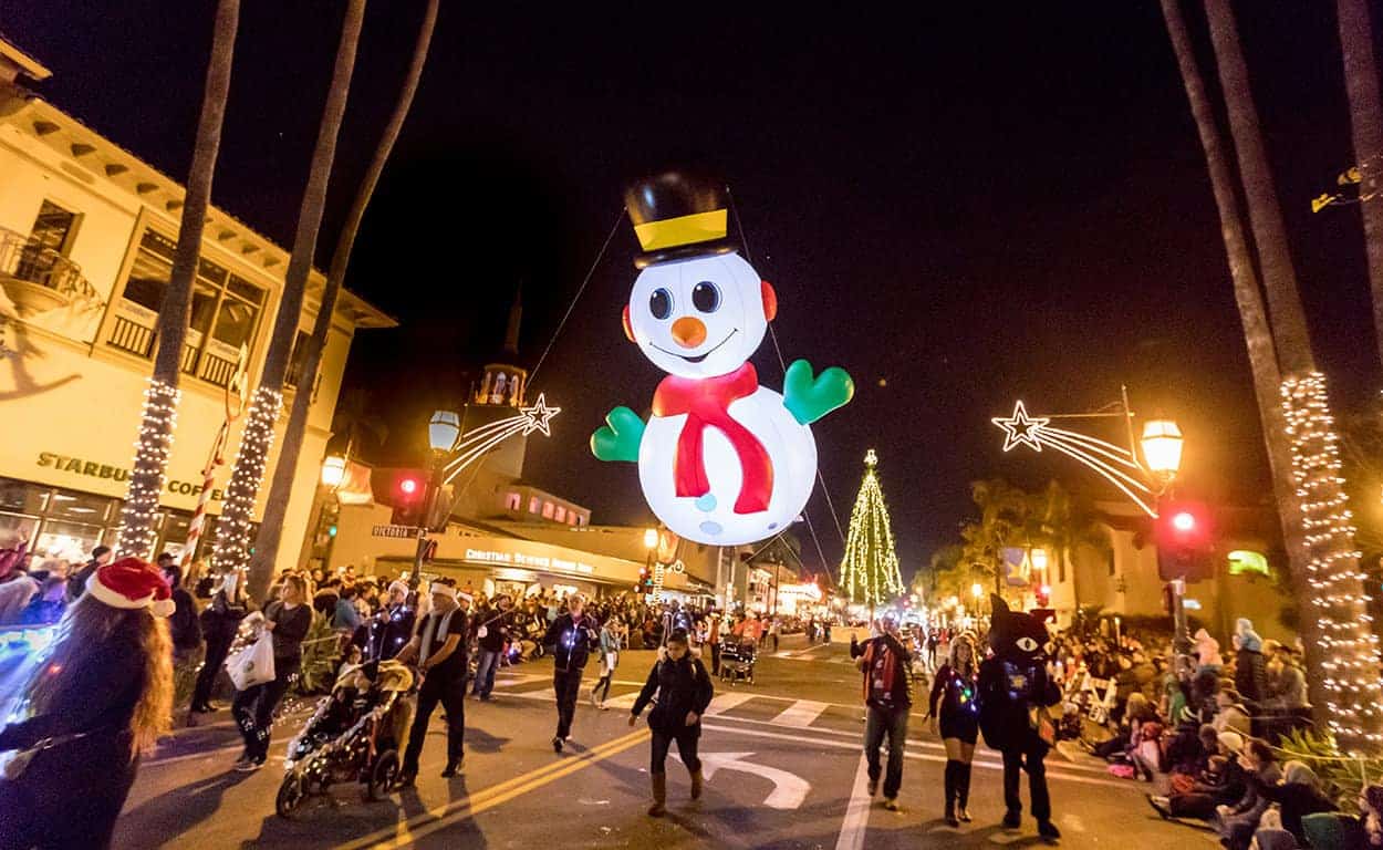 Float in the Annual Holiday Parade in Santa Barbara