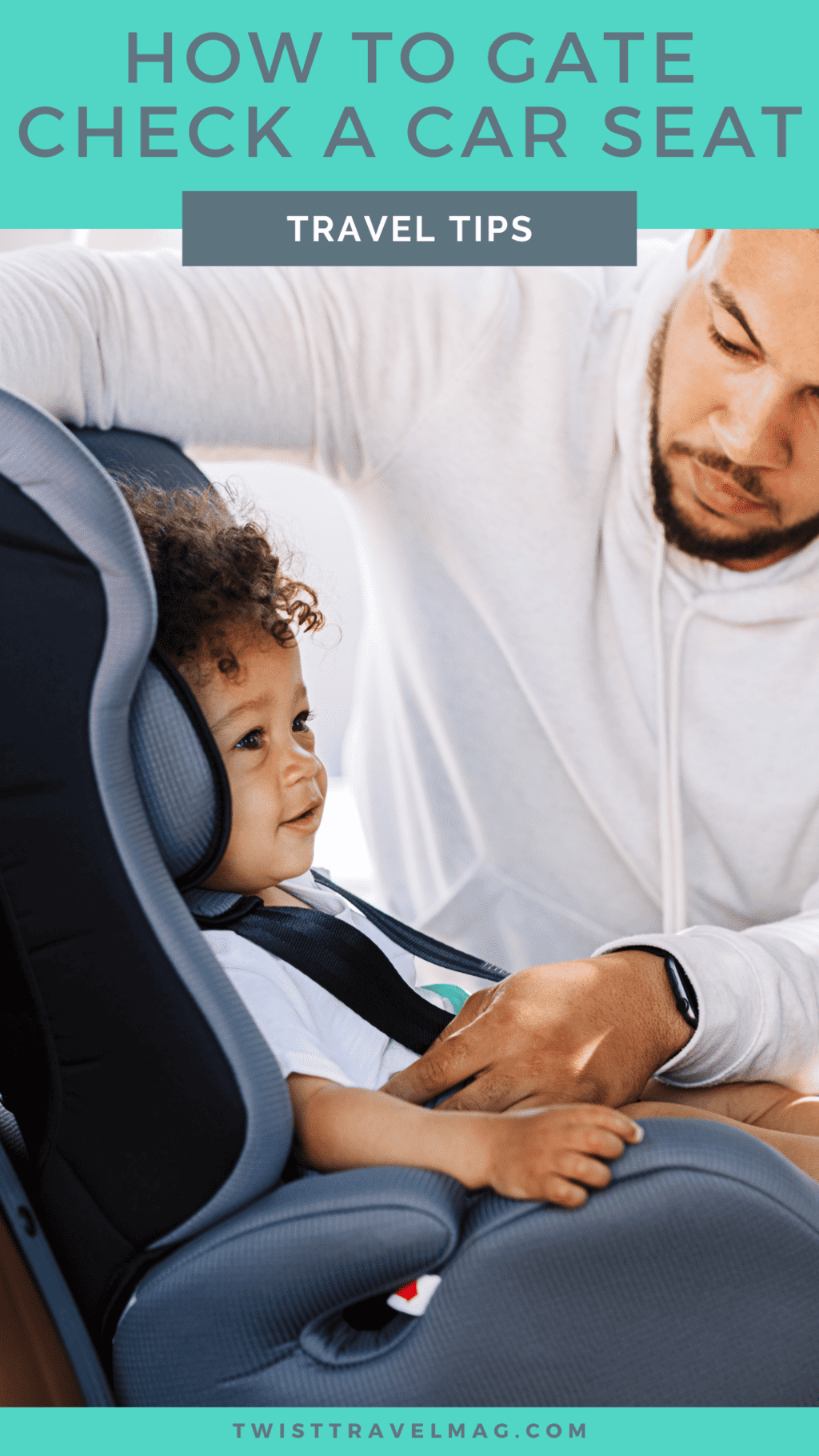 How to gate check a car seat on a plane