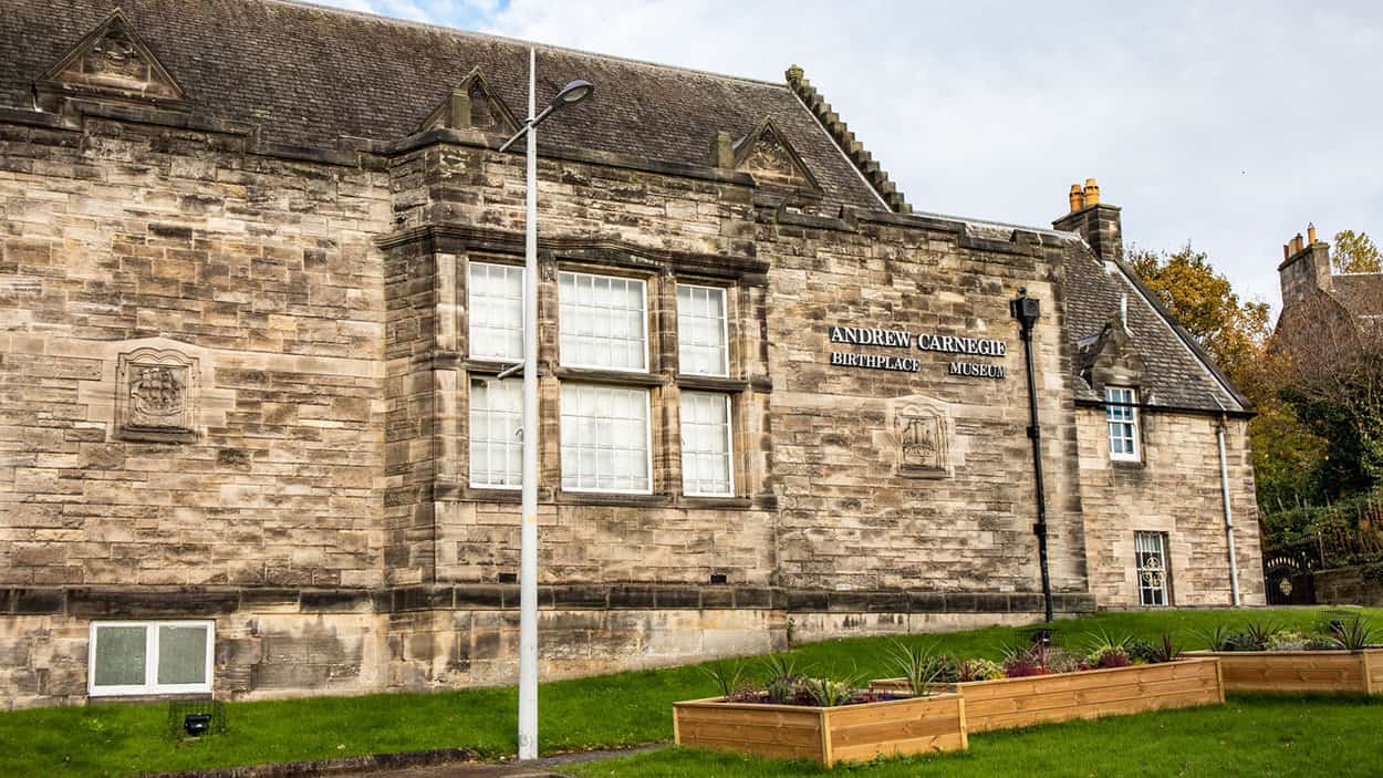 ANDREW CARNEGIE BIRTHPLACE MUSEUM in Dunfermline Scotland