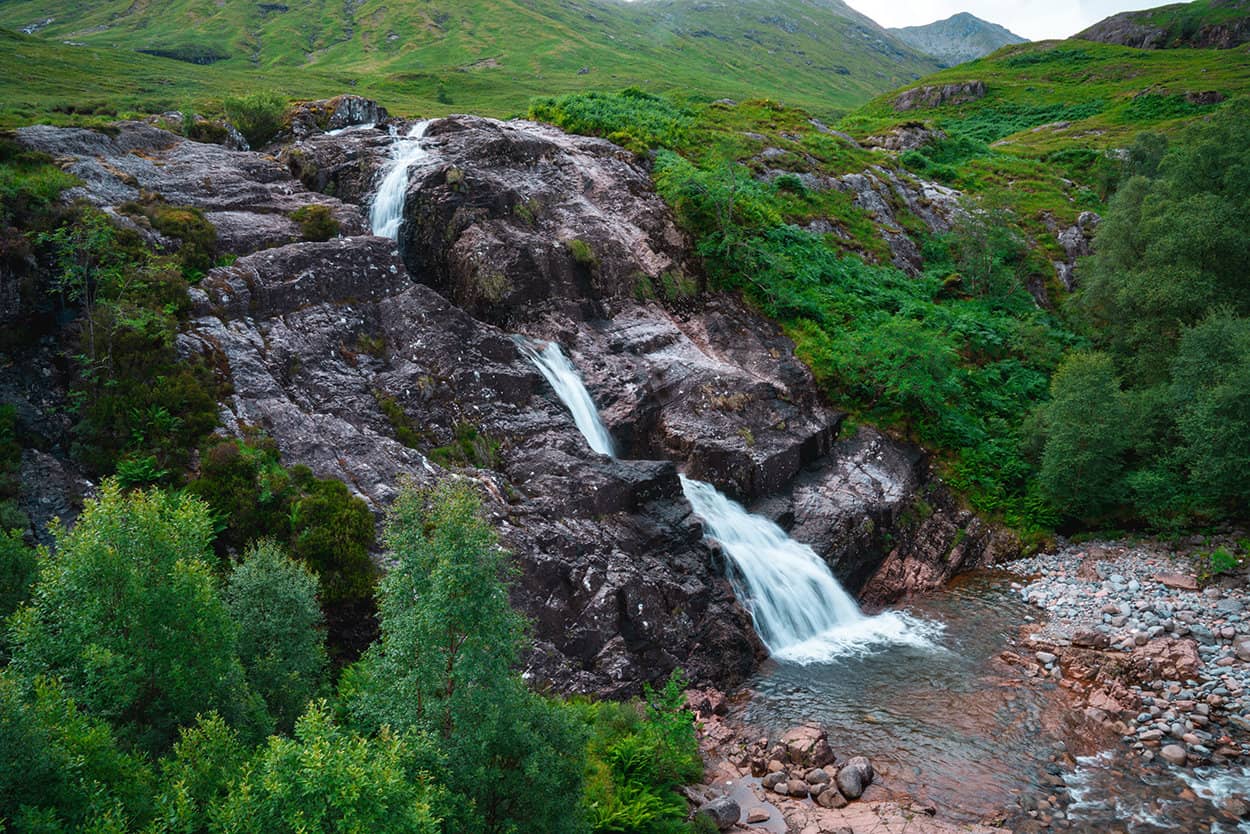 Glencoe Scotland waterfall