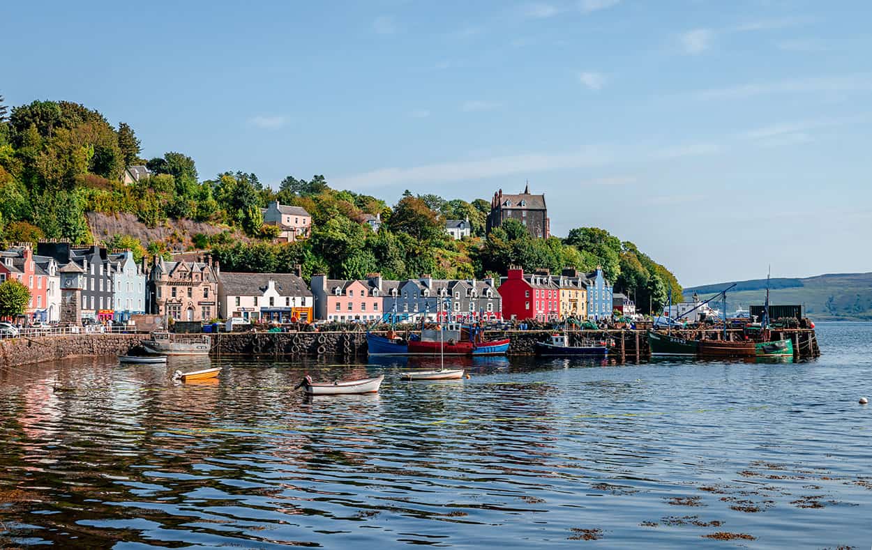 The Town of Tobermory on the Isle of Mull Scotland