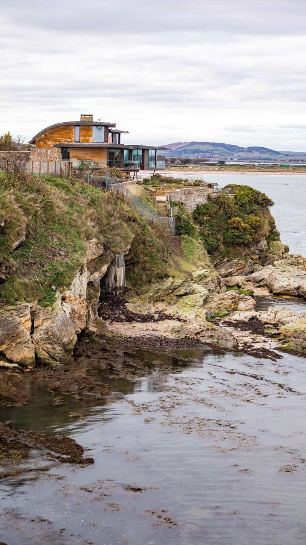 Home on a cliff in St Andrews Scotland
