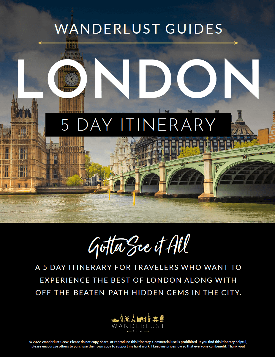 5 Day London Itinerary