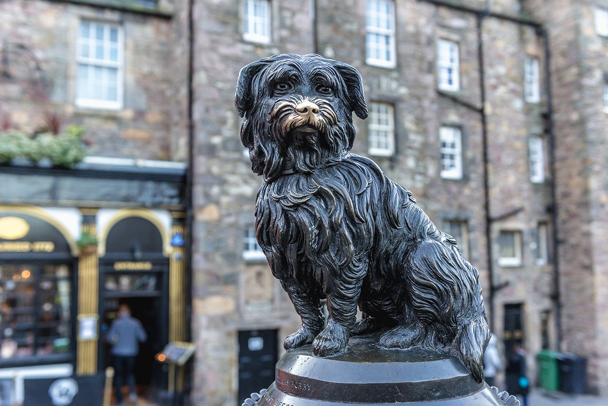 Greyfriars Bobby Statue in Edinburgh Scotland