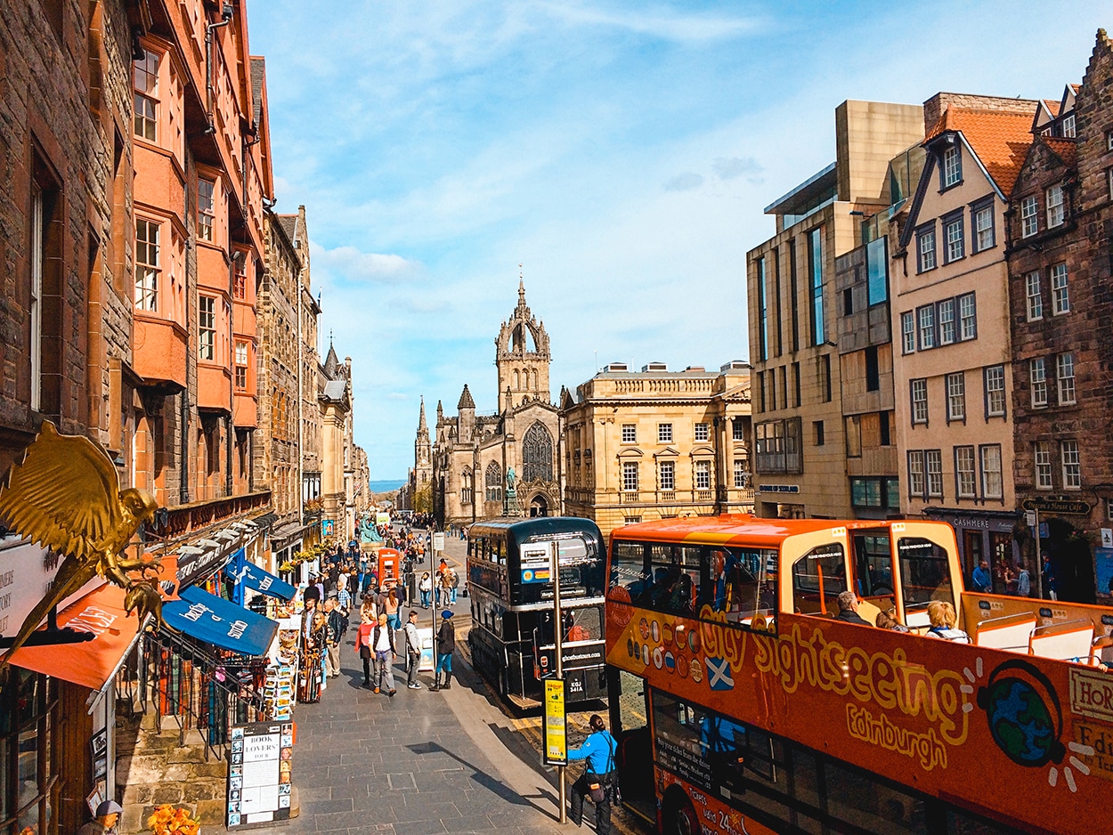 The Royal Mile in Edinburgh Scotland- photo by Keryn Means editor of Twist Travel Magazine