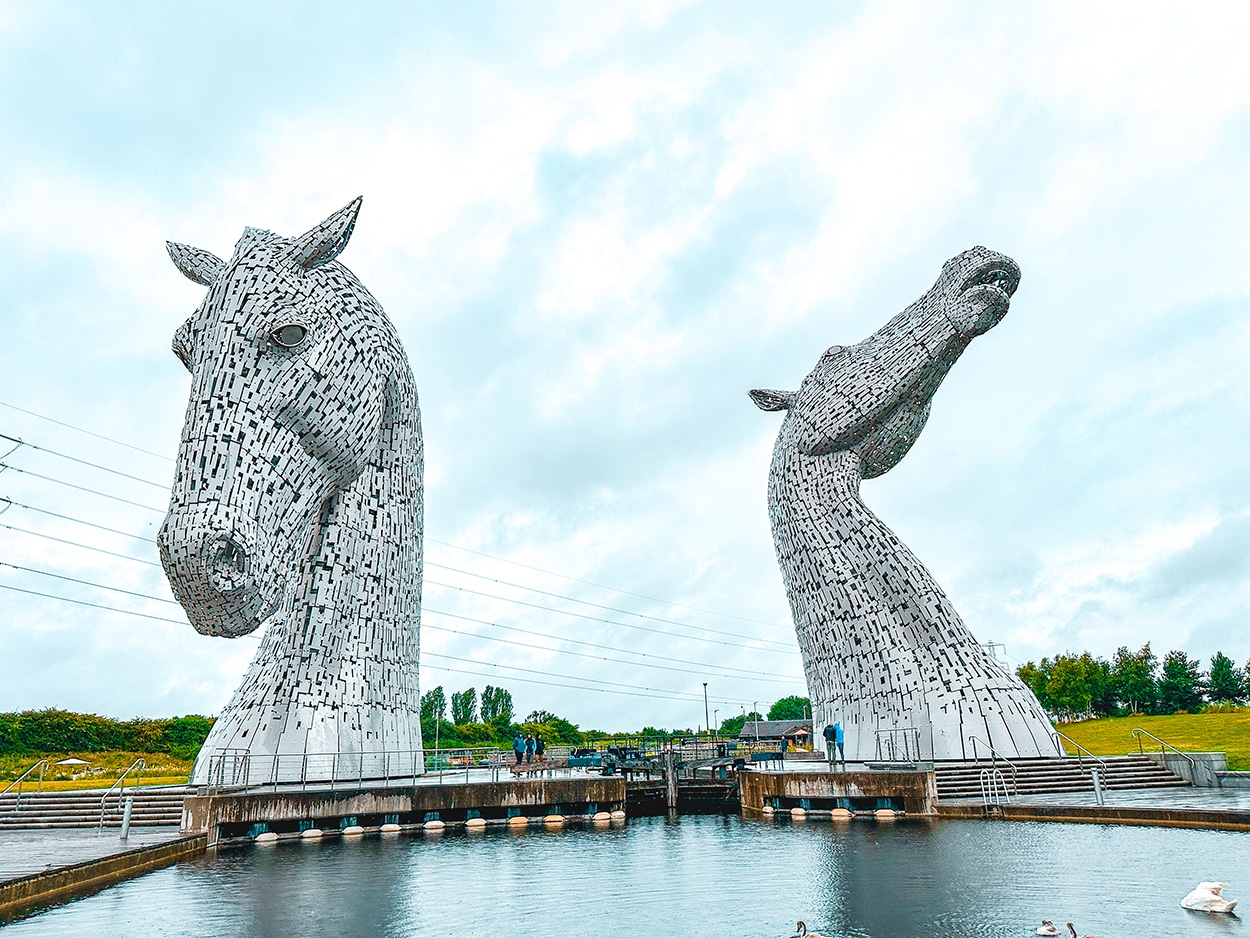 The Kelpies in Stirling Scotland - photo by Keryn Means Twist Travel Magazine