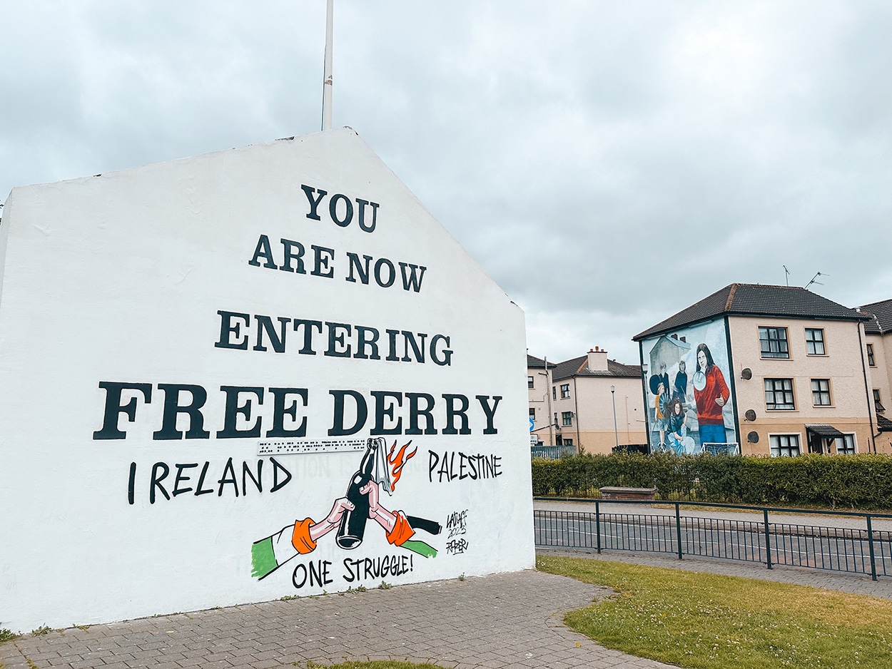 Free Derry Mural in Derry Northern Ireland- photo by Keryn Means editor of TwistTravelMag.com