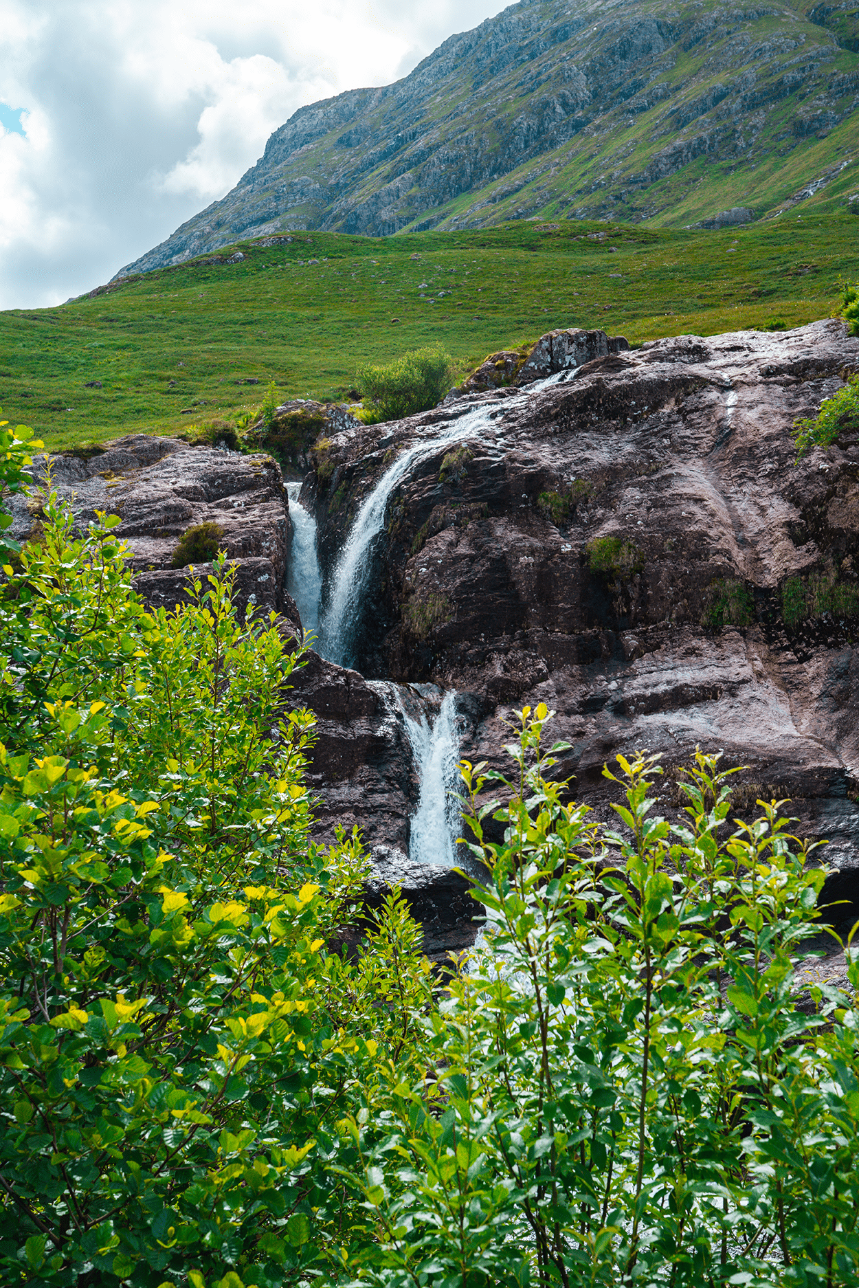Waterfall in Glencoe Scotland