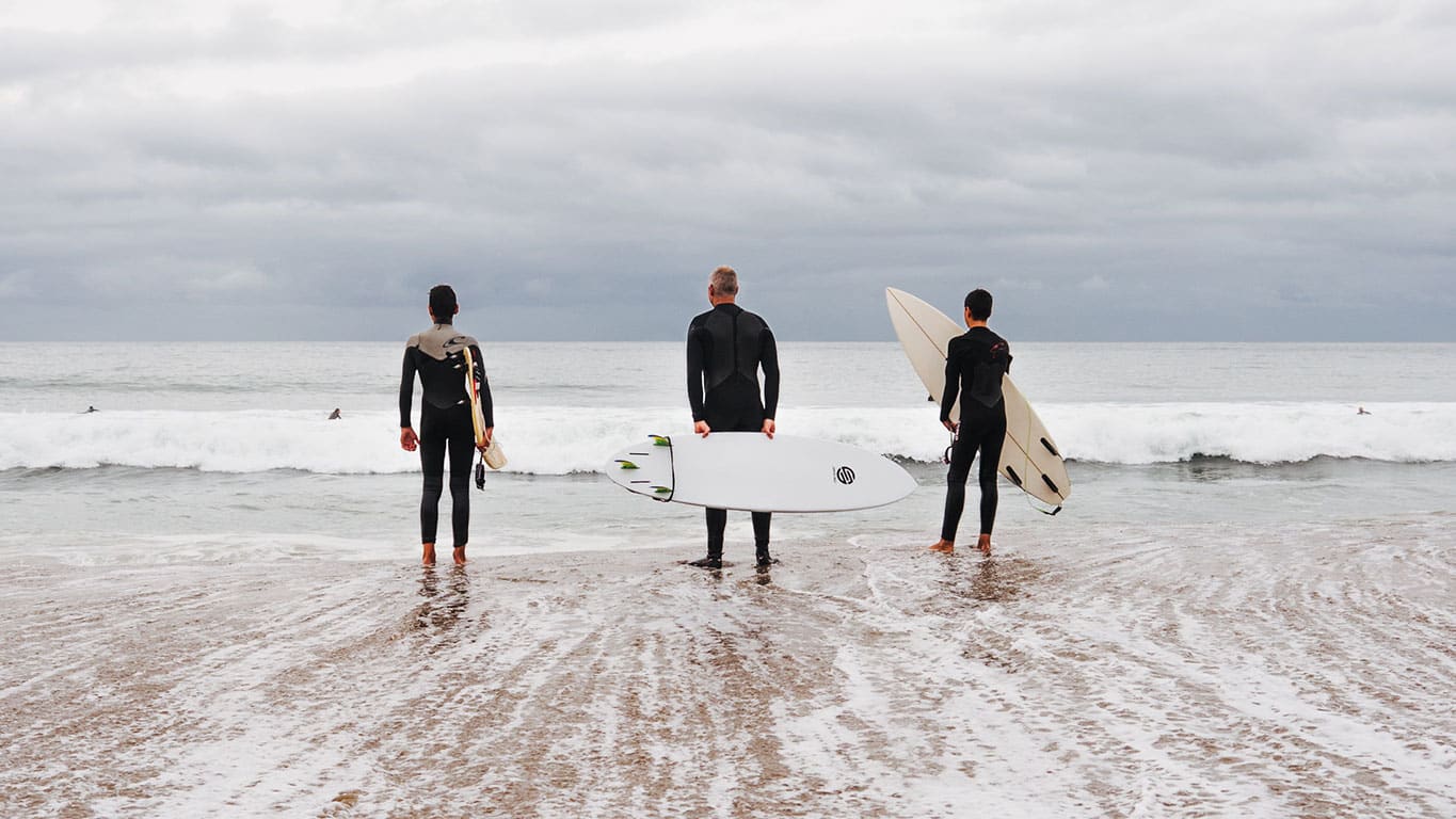Surfers in Aptos, CA