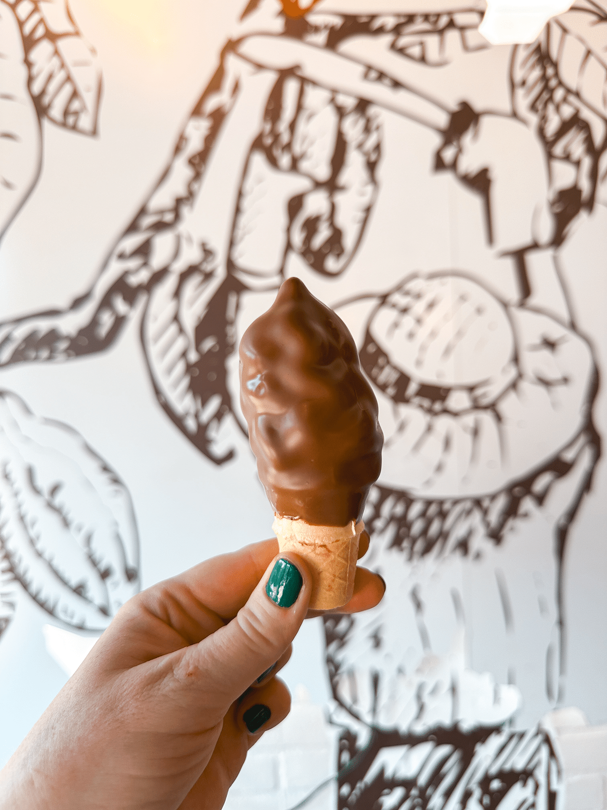 Quebec City 4-Day Itinerary: A Girls’ Getaway Guide 44 Teeny tiny chocolate-dipped ice cream in Quebec City- photo by Keryn Means TwistTravelMag.com