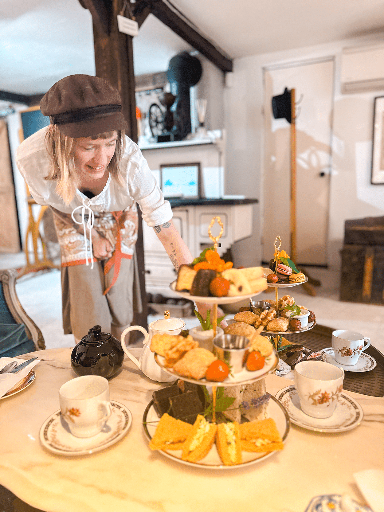 Quebec City 4-Day Itinerary: A Girls’ Getaway Guide 24 Enjoying afternoon tea at Tea House of Île d'Orléans- credit Keryn Means, TwistTravelMag.com