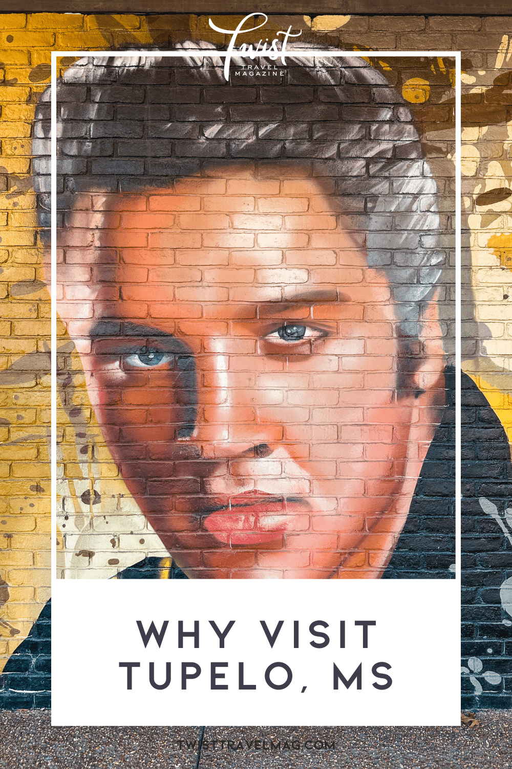 Girls' Trip to Tupelo, MS: Southern Weekend Getaway Itinerary 36 A vibrant street mural in downtown Tupelo, MS, featuring Elvis Presley, with friends exploring shops, sipping cocktails, and enjoying a girls' getaway in the charming Southern town.