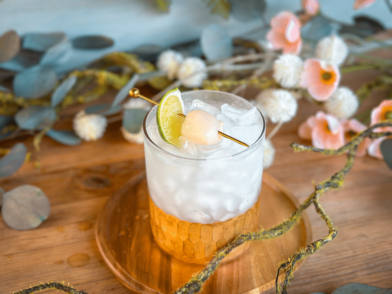 The White Lotus – Elderflower Lychee Gin and Tonic 3 White Lotus Cocktail recipe- Lychee Elderflower Gin and Tonic