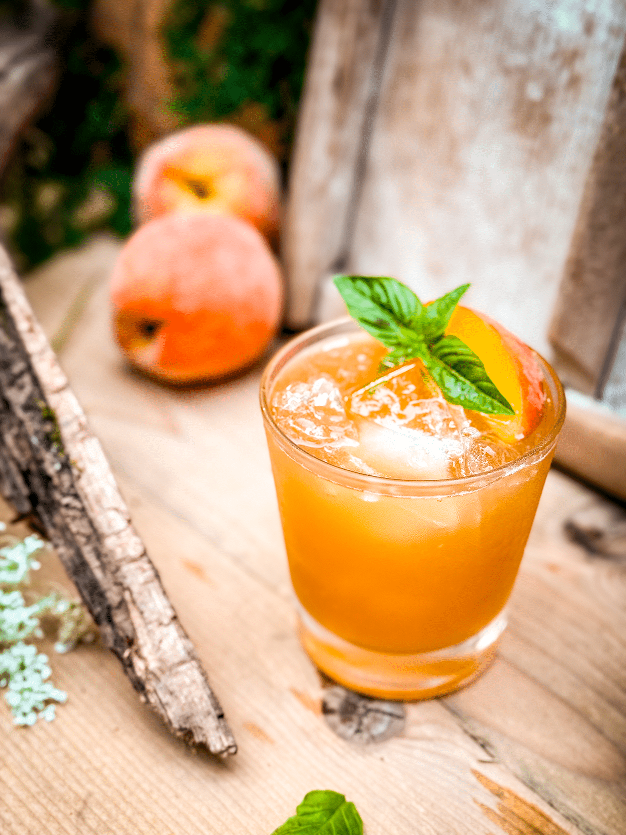 Earl Grey Peach Smash 4 Earl Grey Peach Smash Cocktail Recipe