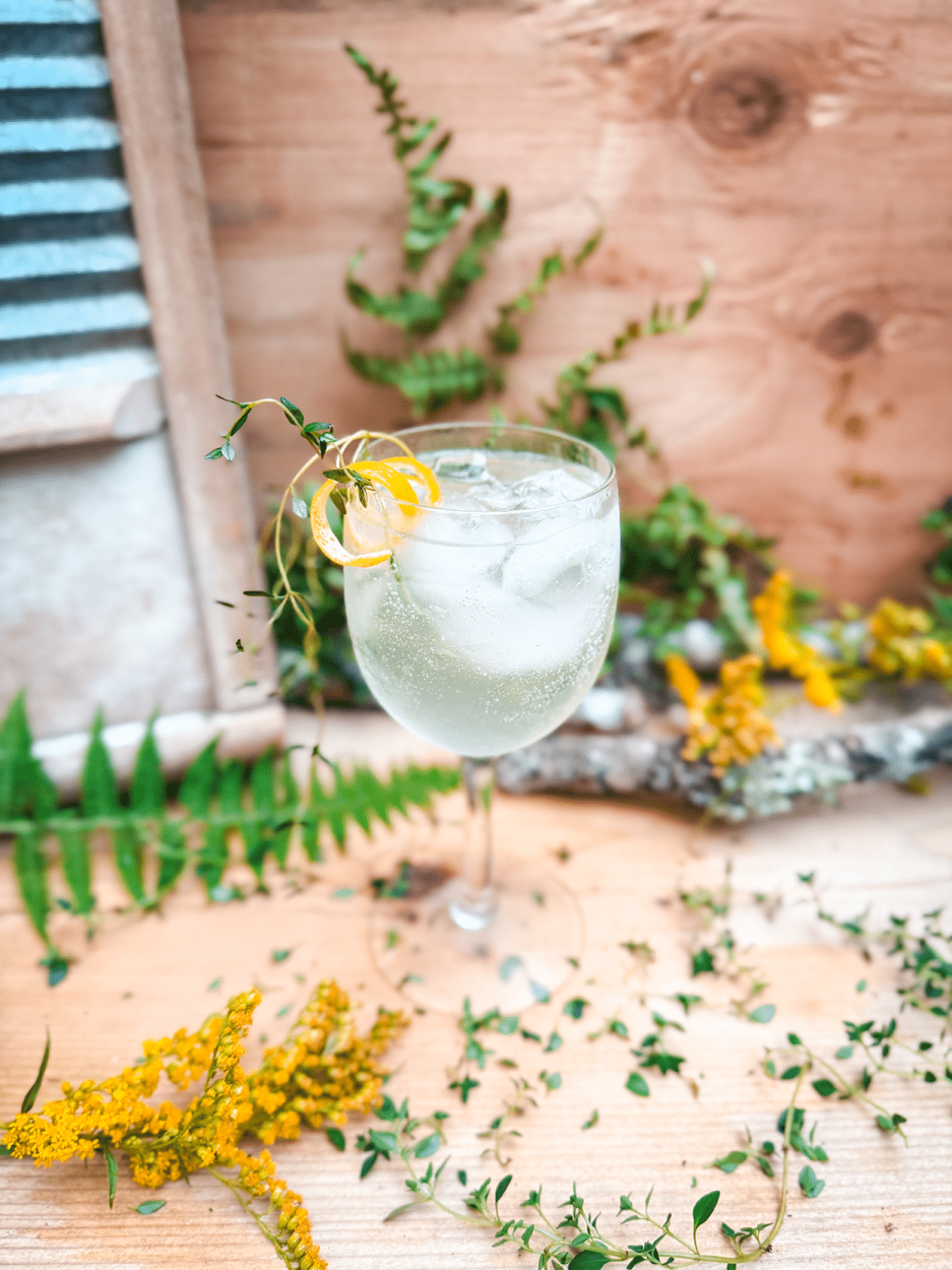 Lemon Thyme French 75 3 Lemon and Thyme French 75 Cocktail recipe