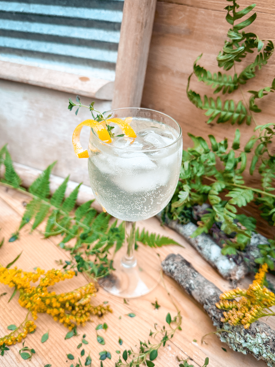 Lemon Thyme French 75 1 Lemon and Thyme French 75 Cocktail recipe