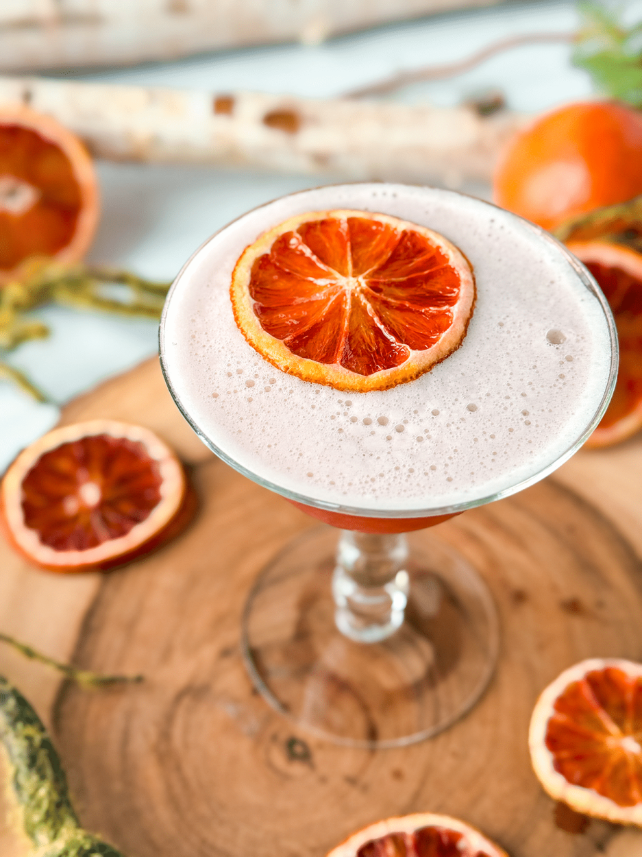 Blood Orange Bourbon Sour 3 Blood Orange Bourbon Sour cocktail recipe