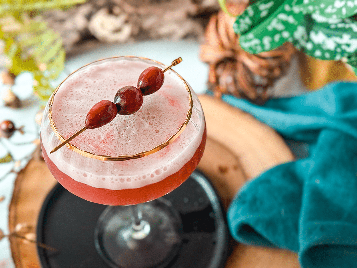 Cranberry Whiskey Sour 1 Cranberry Whiskey Sour cocktail recipe