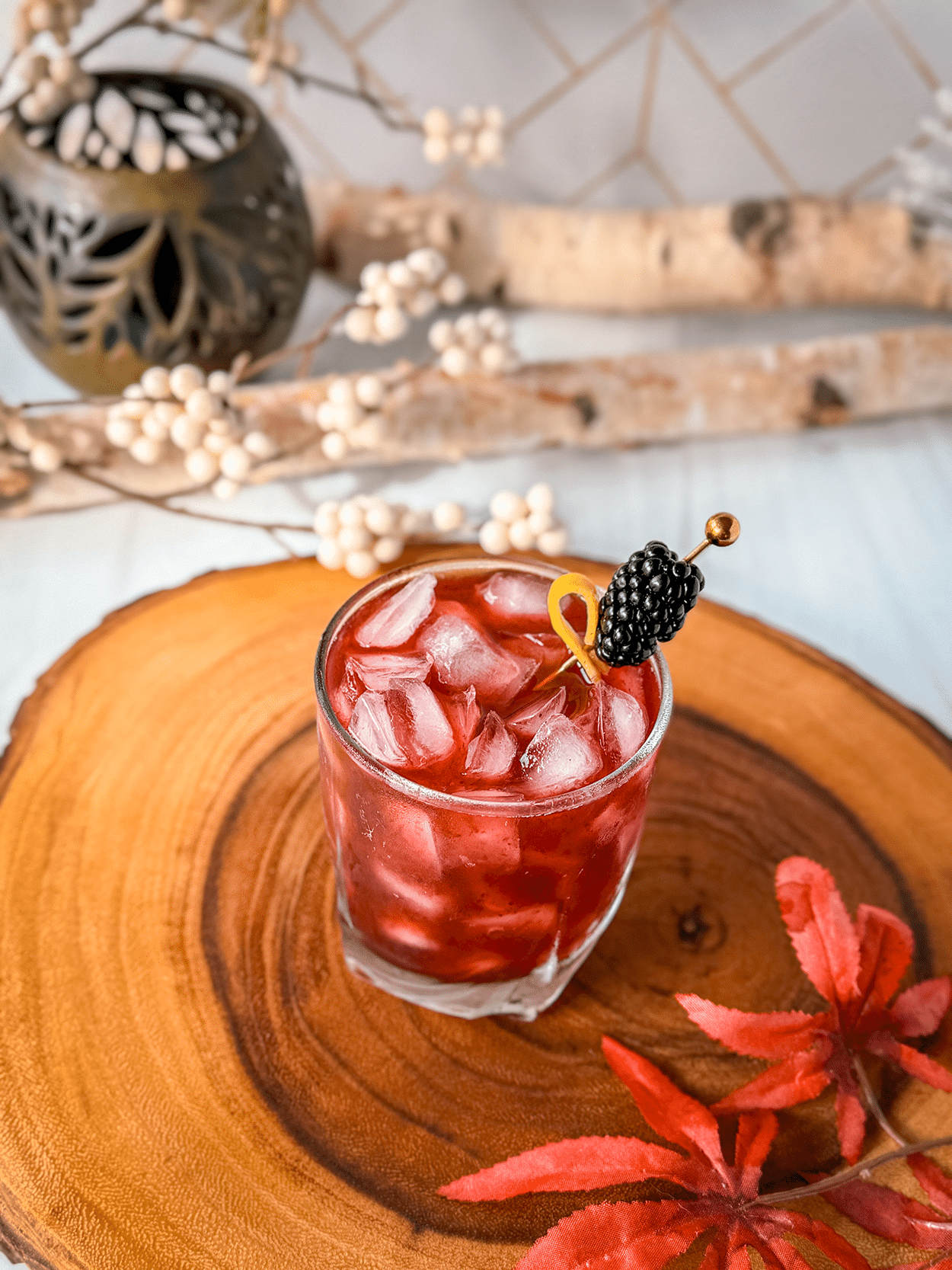 Blackberry Maple Bourbon Smash 5 Blackberry Maple Bourbon Smash cocktail recipe