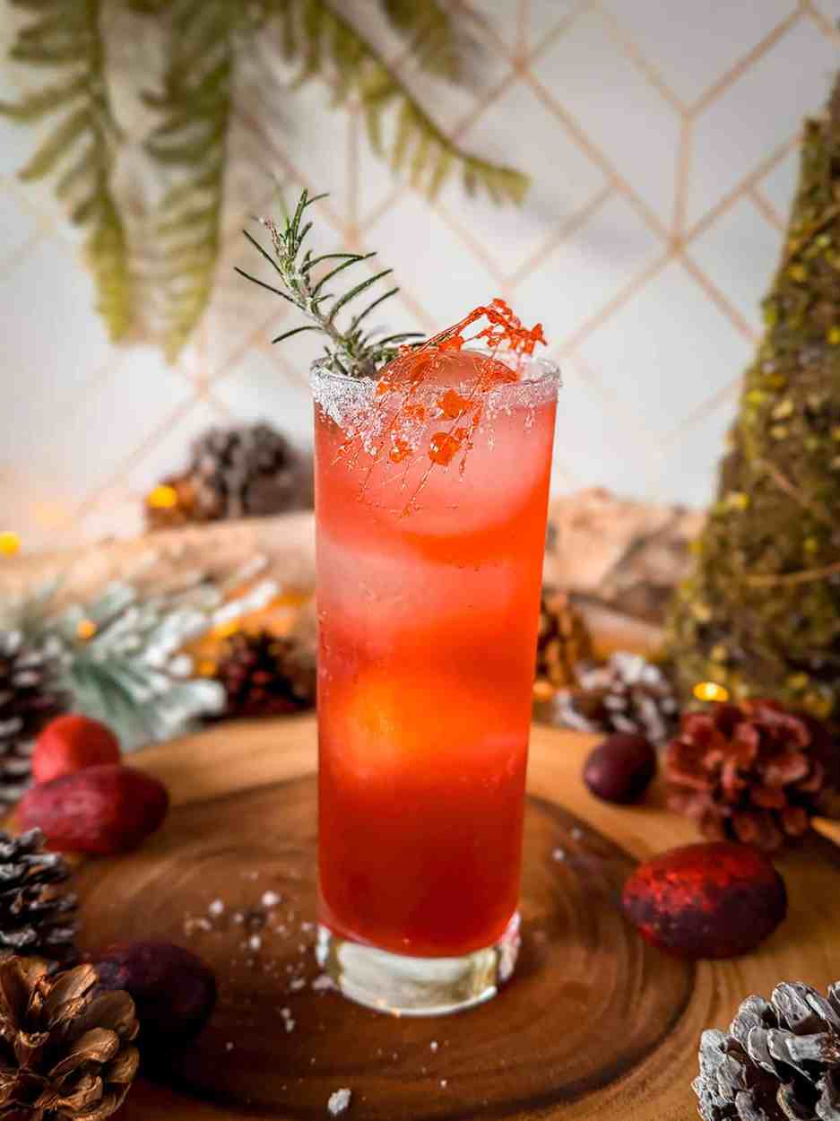 Cranberry Rosemary Gin Smash 2 cranberry rosemary gin smash cocktail recipe