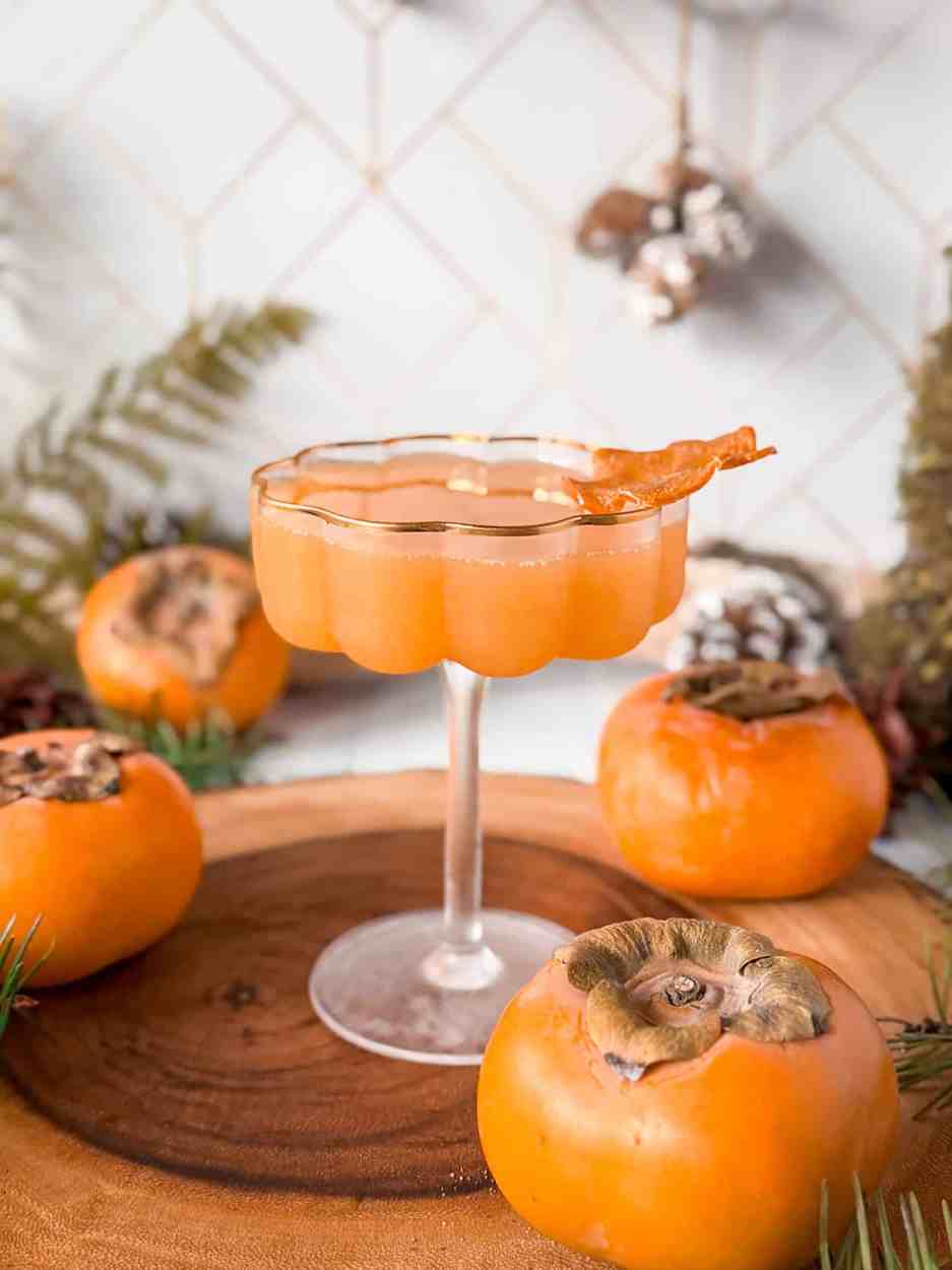 Persimmon Bee's Knees 2 Persimmon Bee's Knees cocktail recipe